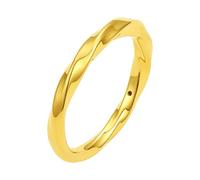 ZHOU LIU FU 24K Gold Rings Gold Infinity Band Timeless Style Stackable Ring Dainty Jewellery for Women Men Lover Birthday Anniversary Size 10-24 A019631