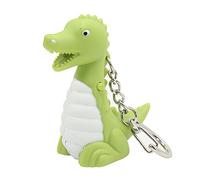 ZHOUBA Cartoon Dinosaur Bear Train kawaii LED Light Up Keychain Key Ring with Sound