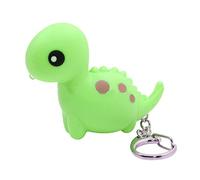 ZHOUBA Cartoon Dinosaur Bear Train kawaii LED Light Up Keychain Key Ring with Sound