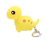 ZHOUBA Cartoon Dinosaur Bear Train kawaii LED Light Up Keychain Key Ring with Sound