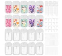 ZhouBoat 20 Pack Sublimation Blanks Card Perfume Spray Bottle 45 ml Mini Portable Sprayer Bottle with Funnel Perfume Dispenser 20 PCS Double-Sided Sublimation Aluminum Sheets for Travel, White