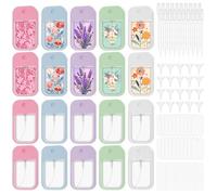 ZhouBoat 20 Pack Sublimation Blanks Card Perfume Spray Bottle 45 ml Mini Portable Sprayer Bottle with Funnel Perfume Dispenser 20 PCS Double-Sided Sublimation Aluminum Sheets for Travel