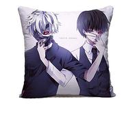 ZhouBrand Cartoon Tokyo Ghoul Plush Sofa Pillow Bed Back Cushion Throw Pillo 18x18 (One side)