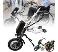 ZhouBSM 500W Electric Wheelchair Conversion Kit, 3 Adjustable Speeds, 12-Inch Wheels, Traction Devices for Wheelchairs with a Width of 20-26mm, Range: 65km A