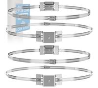 ZhouDaShu 4 Pcs Sign Mounting Brackets for Larger Poles, Adjustable Street Sign Mounting Hardware with Pole Clamps, Pole Mounting Kit for Water Heater Expansion Tank,Security Camera,Solar Light Panel