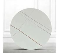 Zhoudong Marble Lazy Susan Swivel Plate, 28in Round Kitchen Table Top Serving Tray, 40in Large Anti-Slip Turntable for Easy to Share All Food(White gold,60 * 60cm)