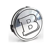 ZHOUFUDA 4 Pcs Car Hub Centre Caps for Smart Brabus 75mm, Wheel Center Caps Cover, Waterproof Dustproof Car Tire Decoration Emblem Logo Accessories,Silver