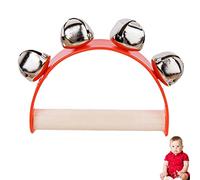 ZHOUHONG Baby Hand Jingle Bells | Toddler Wood Bell Music Educational Toy with Handles, Holiday Bells Musical Shaking Toy for Children