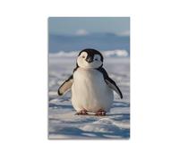 ZHOUKEG Cute Little Penguin on The Ice Field Artistic Wall Mural Modern Hanging Decor Poster16x24inch(40x60cm)