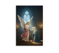ZHOUKEG Religious Annunciation Angel Icon Artistic Wall Mural Modern Hanging Decor Poster08x12inch(20x30cm)