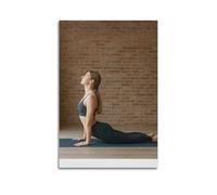 ZHOUKEG Sports Indoor Yoga Upward - Facing Dog Pose Stretching Set Artistic Wall Mural Modern Hanging Decor Poster24x36inch(60x90cm)
