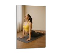ZHOUKEG Sports Indoor Yoga Wear Upward - Facing Dog Pose Set Artistic Wall Mural Modern Hanging Decor Poster08x12inch(20x30cm)