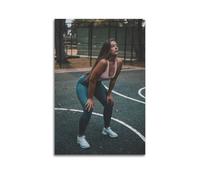 ZHOUKEG Sports Outdoor Basketball Court Rest Moment Artistic Wall Mural Modern Hanging Decor Poster12x18inch(30x45cm)