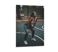 ZHOUKEG Sports Outdoor Basketball Court Rest Moment Artistic Wall Mural Modern Hanging Decor Poster24x36inch(60x90cm)
