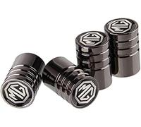 ZHOULONG 4 Pcs Car Tyre Valve Caps for MG MG3 / MG4 EV / MG5 / MG6 / MG HS/MG, Leak-Proof Dust Caps for Car Tyres Tire Valve Cap Replacement Corrosion Resistant,Black