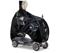 ZHOUMADE Mobility Scooter Rain Cover 420D Oxford Fabric and EVA Fabric Large Wind Proof Scooter Cape Rain Cover Waterproof Outdoor Wheelchair Rain Poncho Elderly (UK, Numeric, 4, Regular, Regular)