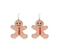 ZHOUMEIWENSP 1 Pair Christmas Glitter Gingerbread Man Reindeer Snowman Earrings Christmas Dangle Drop Earrings For Women Girls and Xmas Party, 1.85x0.78x1 inches；0.11 ounces, Acrylic, No Gemstone