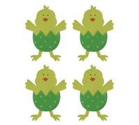 Zhoushen Set of 4 Easters Chick Silverware Holders Eleagnt Easters Chick Utensils Storage Sleeves for a Elegant Dinner Setting Sturdy and Easy to Clean