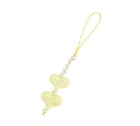 ZHOUSUFEN Delicate Heart Phone Charm Colorful Handmade Heart Phone Strap Acrylic Heart Phone Jewelry for Women Girls