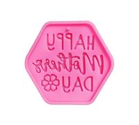 ZHOUSUFEN - Mother's Day Hanging Resin Mold, Handmade Silicone Key Ring Making Lucky Gift for Women Girls