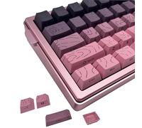 Zhouwang BlackBerry Gradient Side Print Keycaps Set, Double Shot PBT dye Sublimation 135 Keys OEM Contour Line Cool Keycaps for Mechanical Game Keyboards(Keycap only)