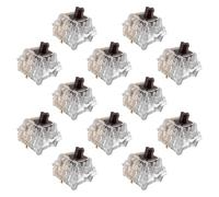 Zhouwang Crystal Brown Switch Mechanical Keyboard Replacement,3 Pin Tactile/Accurate Typing/Dustproof/RGB Transparent Gaming Keyboard Switches(36Pcs)