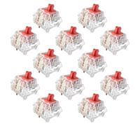 Zhouwang Crystal Red Switch Mechanical Keyboard Replacement,3 Pin Linear/Accurate Typing/Dustproof/RGB Transparent Gaming Keyboard Switches(36Pcs)