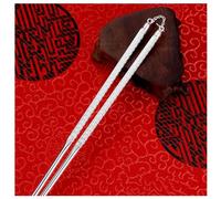 ZHOUXIAO 21g Sterling Silver Chopsticks Gift, Chinese Pure Silver Chopsticks Household Silver Tableware Reusable Chopsticks,999 Silver Chopsticks Traditional Stylish Gift Silver