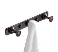ZHOUXIAO Brass Coat Rack Wall Mounted with Hooks, Modern Heavy Duty Coat Hook Rail, Robe and Towel Hooks Rack for Bathroom, Entryway, Mudroom, Hats 3hook