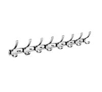 ZHOUXIAO Brass Coat Rack Wall Mounted with Hooks, Modern Heavy Duty Coat Hook Rail, Robe and Towel Hooks Rack for Bathroom, Entryway, Mudroom, Hats 8hook