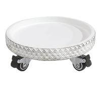 ZHOUXIAO Large Round Plant Caddy With Wheels, Heavy Duty Rolling Plant Stand With Locking Casters, Planter Dolly for Outdoor Flower Pot Roller Base Plants Movers 12inch