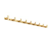 ZHOUXIAO Retro Brass Coat Rack Wall Mounted with Hooks, Brushed Nickel Heavy Duty Coat Hook Rail, Robe and Towel Hooks Rack for Bathroom, Entryway, Mudroom, Hats 9hook
