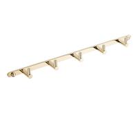ZHOUXIAO Solid Copper Coat Rack Wall Mounted with Hooks, PVD Vacuum Electroplating Heavy Duty Coat Hook Rail, Robe and Towel Hooks Rack for Bathroom, Entryway, Mudroom, Hats 3hook