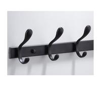 ZHOUXIAO Vintage Metal Coat Rack Wall Mounted with Hooks, Antique Heavy Duty Coat Hook Rail, Hat Robe and Towel Hooks Rack for Bathroom, Entryway, Mudroom 5hook