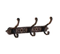 ZHOUXIAO Vintage Metal Coat Rack Wall Mounted with Hooks, Antique Heavy Duty Coat Hook Rail, Hat Robe and Towel Hooks Rack for Bathroom, Entryway, Mudroom 3Hook