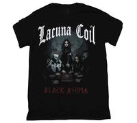 zhouxiaojian VTG Lacuna Coil Band Tour Heavy Cotton Black Unisex Shirt MM1050 Black 3XL