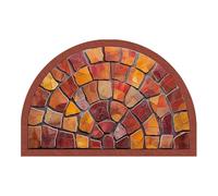ZHOUXYFDC Bath Mat Retro Style Entrance Door Floor Mat Household Semi-round Arch Non-slip Carpet Dust Removal Entrance Carpet(80x100cm)