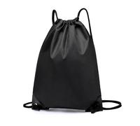 ZHOUXYFDC Drawstring Bags 12Pcs Drawstring Backpack Waterproof Sack Nylon Bag Ditty Bag For Sports Gym Traveling Swimming Beach Shopping Hiking(Black)