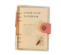 ZHOUXYFDC Loose-Leaf Handbook 90 Sheet Inner Page Binder Notebook Cover Diary Agenda Planner Paper Cover Stationery(A5 rose gold)