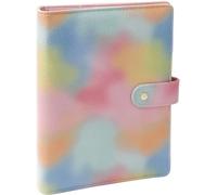 ZHOUXYFDC Loose-Leaf Handbook A5/A6 Budget Binder Planner Notebook Cover PU Loose-leaf Handbook 6 Holes Binder Diary Agenda Paper Cover(Color Pink,A5)