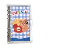 ZHOUXYFDC Loose-Leaf Handbook Beauty Hand Ledger Cartoon Coil Book Cute Style Notebook Detachable Loose-leaf Book Office Stationery(04)