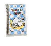 ZHOUXYFDC Loose-Leaf Handbook Beauty Hand Ledger Cartoon Coil Book Cute Style Notebook Detachable Loose-leaf Book Office Stationery(02)