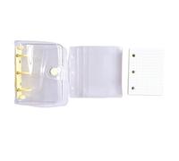 ZHOUXYFDC Loose-Leaf Handbook Loose Leaf Binder Notebook 3 Rings Biner Planner Mini Notebpad DiaryJournal Planner Cute Pocket Book Office Supplies(Yellow)