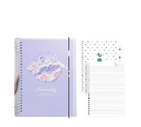 ZHOUXYFDC Loose-Leaf Handbook Loose-leaf Book Removable Simple B5 Grid Notebook Retro Literary Notebook Office Stationery(E horizontal line)