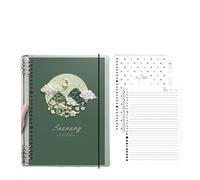 ZHOUXYFDC Loose-Leaf Handbook Loose-leaf Book Removable Simple B5 Grid Notebook Retro Literary Notebook Office Stationery(B horizontal line)