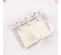 ZHOUXYFDC Loose-Leaf Handbook Mini 3 Holes Notebook Loose Leaf Notepad Ring Binder Hand Book Planner Journals Stationery Supplies(White)