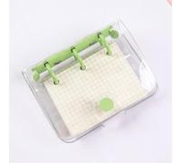 ZHOUXYFDC Loose-Leaf Handbook Mini 3 Holes Notebook Loose Leaf Notepad Ring Binder Hand Book Planner Journals Stationery Supplies(Green)