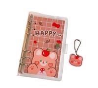 ZHOUXYFDC Loose-Leaf Handbook Spiral Binder Notebook Grid Horizontal Lines Inner Core Aesthetic Agenda Planner Organizer Note Book Journals(Bear)