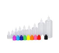 ZHOUXYFDC Squeeze Bottle 10Pcs 3ml 5ml 10ml 15ml 20ml 30ml 50ml 100ml 120ml Plastic Squeeze Dropper Bottle Removable Cap Liquid Filling Containers(MULTI,50ml)