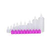 ZHOUXYFDC Squeeze Bottle 10Pcs 3ml 5ml 10ml 15ml 20ml 30ml 50ml 100ml 120ml Plastic Squeeze Dropper Bottle Removable Cap Liquid Filling Containers(PURPLE,120ml)